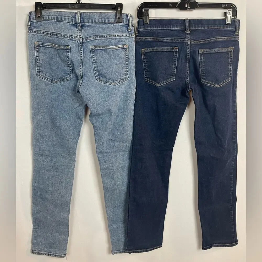 Gap 2 pairs of  Denim Stretch Skinny & Straight Jeans Youth size 16